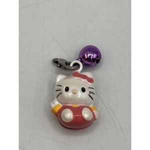 Vintage Hello Kitty Bell Charm Keychain 1" Charm Pendant